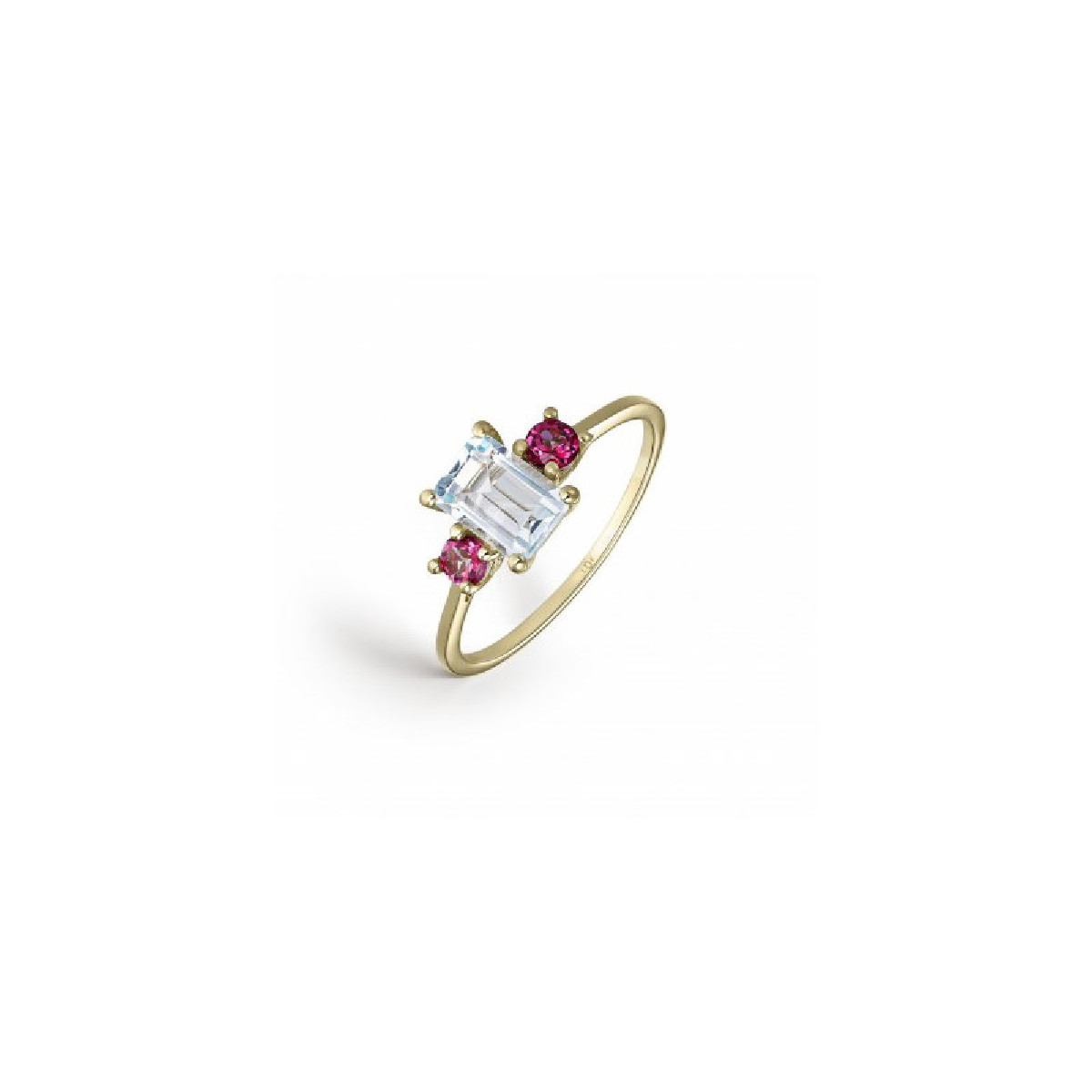 ANILLO LITTA FIORE ORO Y TOPACIO - LRN-277-037-16