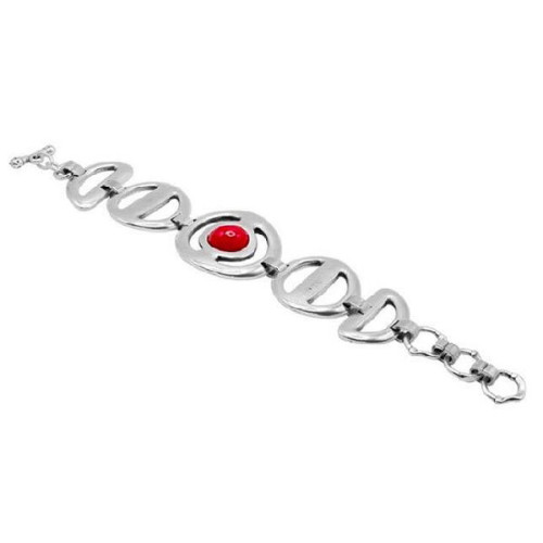 PULSERA CICLON BAÑO PLATA - 233105