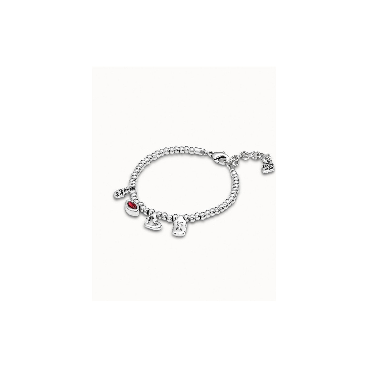 PULSERA DEL AMOR UNO DE 50 - PUL1852ROJMTL0S