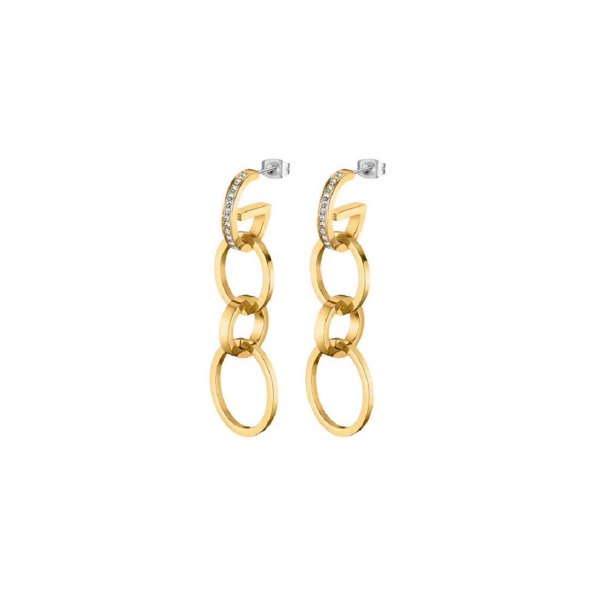 PENDIENTES LOTUS SILVER GOLD LARGOS - LS2323-4/2