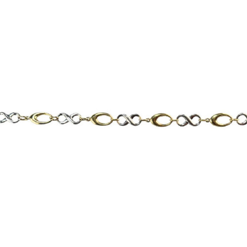 PULSERA ORO CADENA DUAL INFINITO - 401-00297