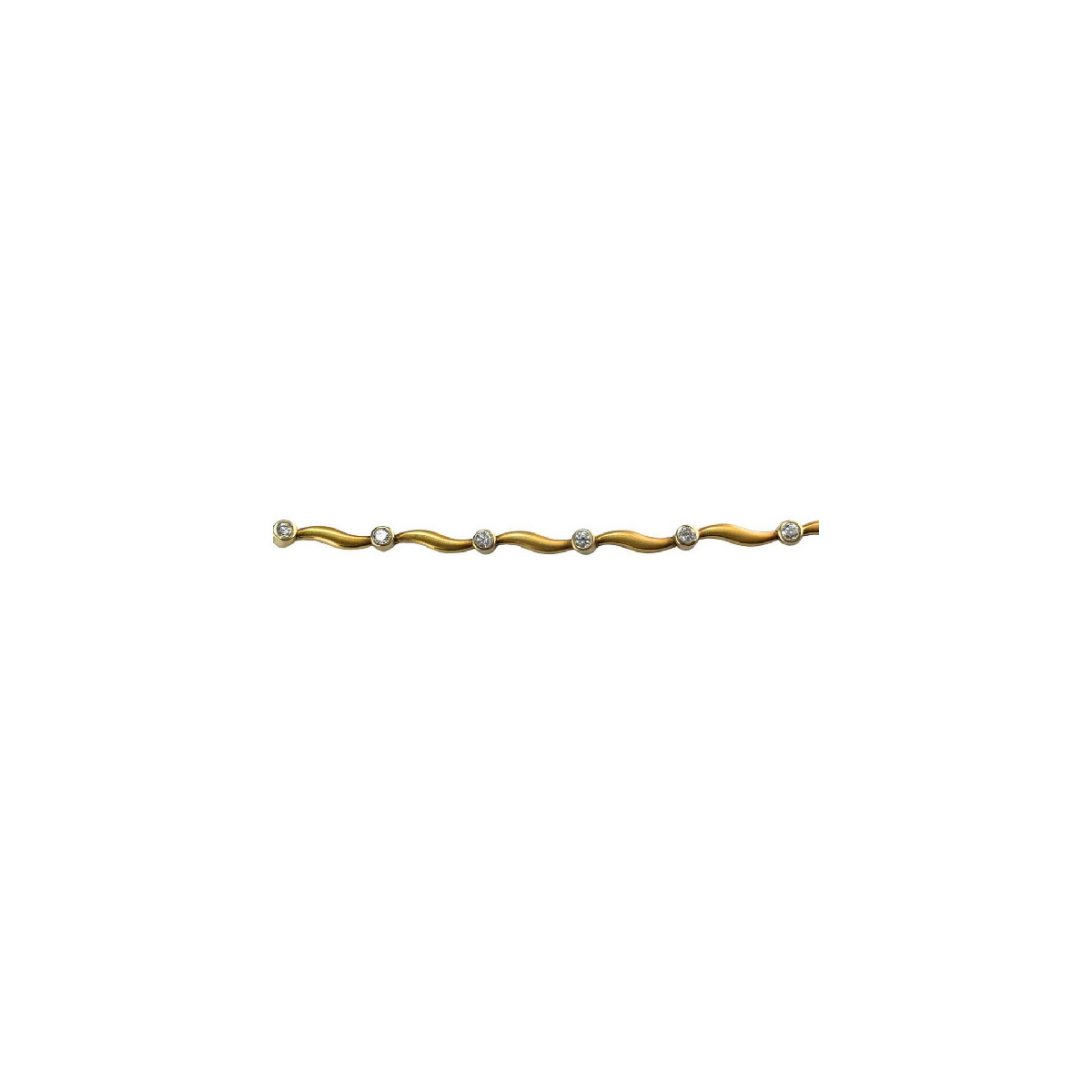 PULSERA ORO MATE BRILLANTES - 7,5