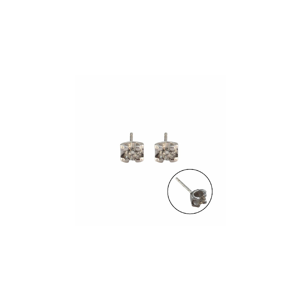 PENDIENTES DE ORO BLANCO CON DIAMANTES 0.30CTS - 1515030PB