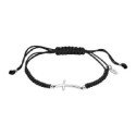 PULSERA LOTUS SILVER CORDÓN NEGRO PLATA - LP1918-2/3