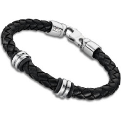 PULSERA LOTUS FOR MEN CORDÓN NEGRO PIEL - LS2093-2/1