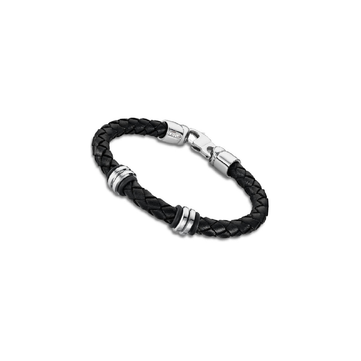 PULSERA LOTUS FOR MEN CORDÓN NEGRO PIEL - LS2093-2/1