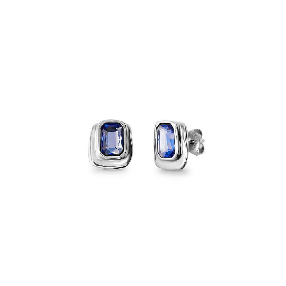 PENDIENTES UNO DE 50 SILVER CRISTAL AZUL - PEN0973AZUMTL0U