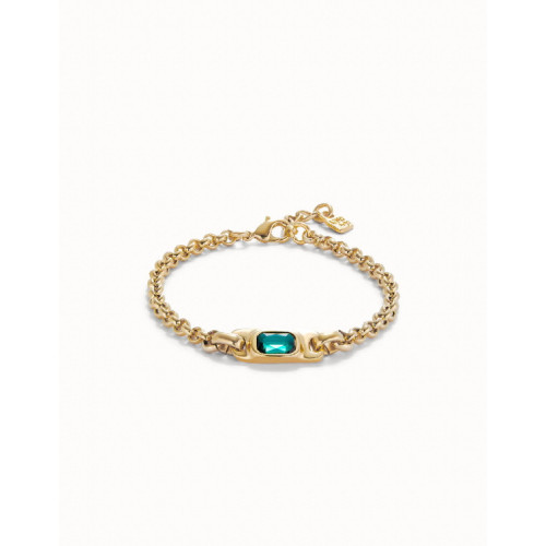 PULSERA UNO DE 50 CADENA DE ORO AZUL - PUL2495VRDORO0M