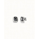 PENDIENTES UNO DE 50 SILVER CRISTAL GRIS - PEN0973GRSMTL0U