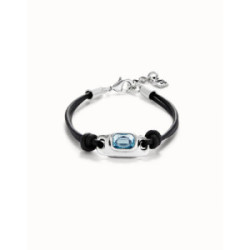 PULSERA UNO DE 50 CRISTAL CELESTE SILVER - PUL2480AZCMTL0M