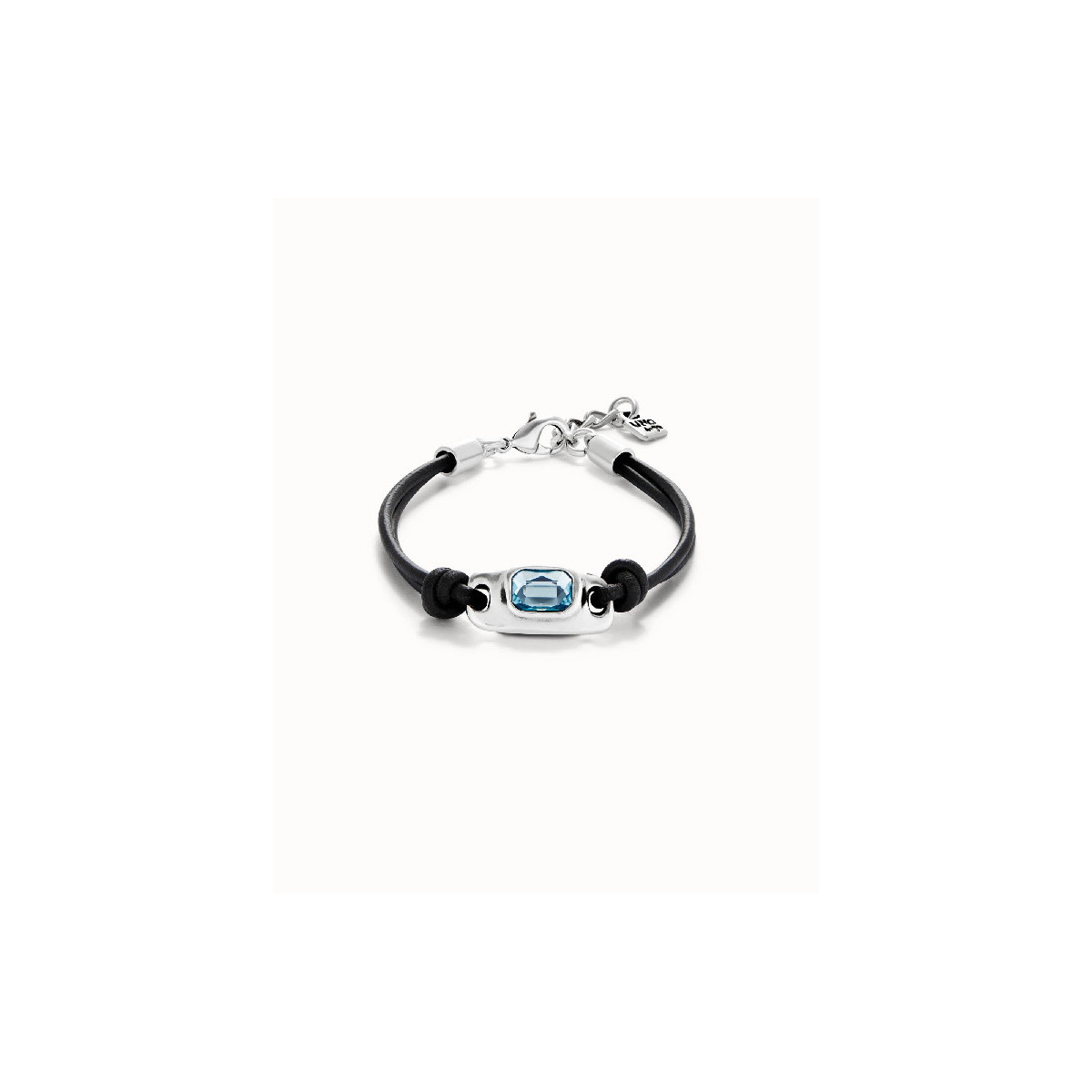 PULSERA UNO DE 50 CRISTAL CELESTE SILVER - PUL2480AZCMTL0M