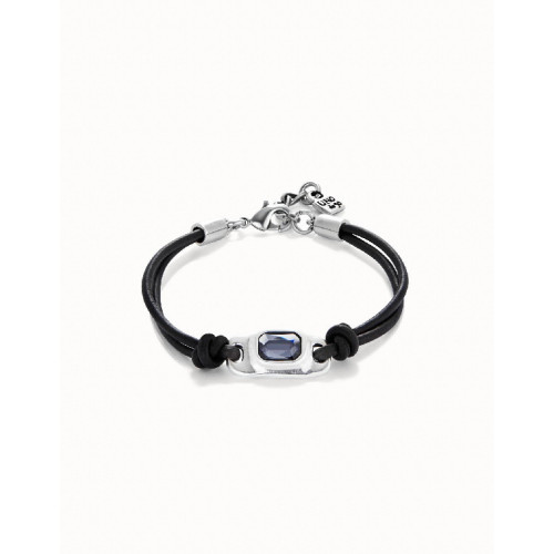 PULSERA UNO DE 50 CRISTAL GRIS SILVER - PUL2480GRSMTL0M