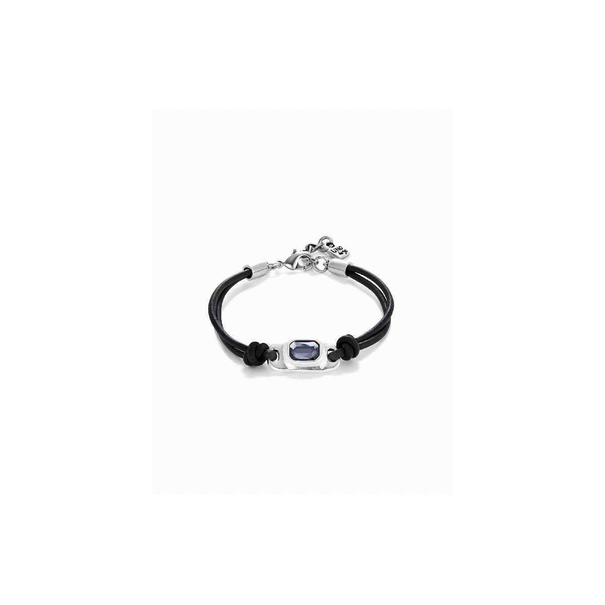 PULSERA UNO DE 50 CRISTAL GRIS SILVER - PUL2480GRSMTL0M