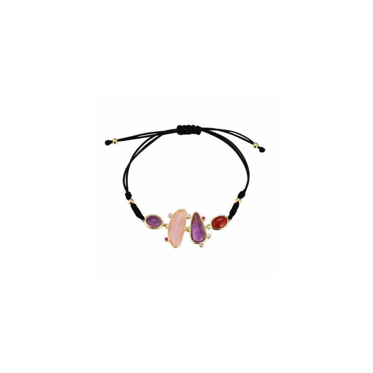 PULSERA PROMOJOYA PIEDRAS CUARZO ROSA FORMAS - 9118479