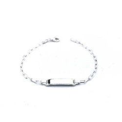 PULSERA AURA PLATA ESCLAVA CON PLACA - PPL 02911