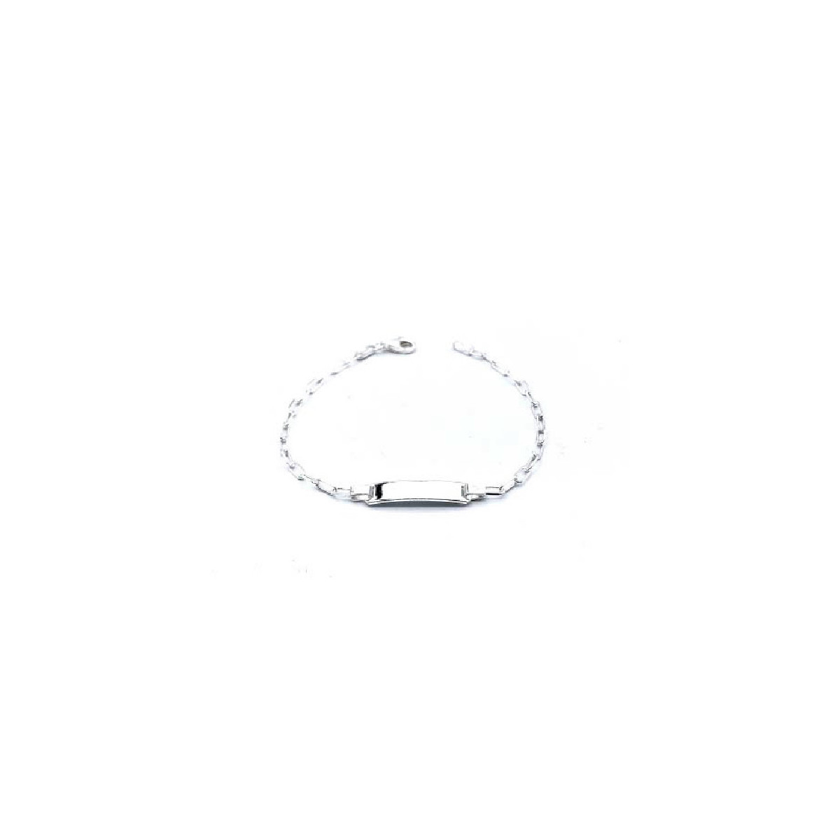 PULSERA AURA PLATA ESCLAVA CON PLACA - PPL 02911