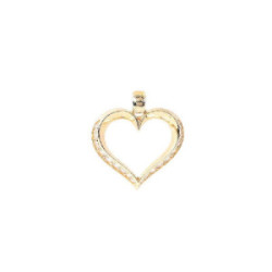 COLGANTE DE ORO SILUETA CORAZON CIRCONITAS - 175-413