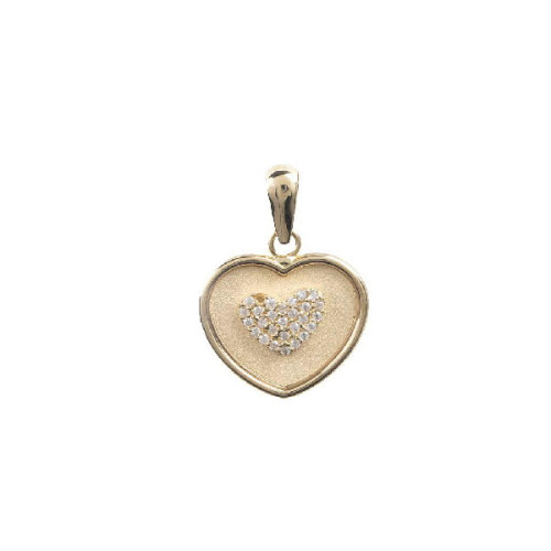 COLGANTE DE ORO CORAZON CIRCONITAS - 229-221