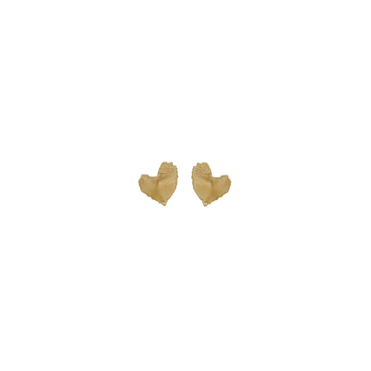 PENDIENTES VICTORIA CRUZ CORAZONES TEXTURAS GOLD - A5351-DT