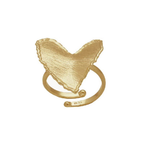 ANILLO VICTORIA CRUZ CORAZÓN GOLD TEXTURA - A5354-DA